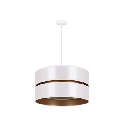 Lustră pe cablu Duolla DUO 1xE27/15W/230V d. 40 cm alb/auriu