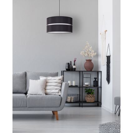 Lustră pe cablu Duolla DUO 1xE27/15W/230V d. 40 cm negru/alb