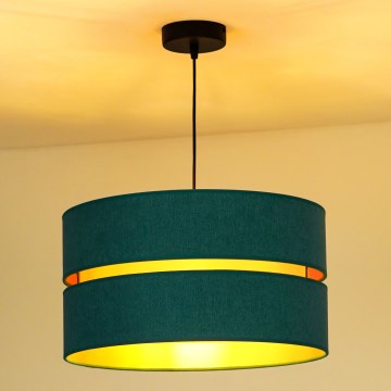 Lustră pe cablu Duolla DUO 1xE27/15W/230V d. 40 cm turcoaz/auriu