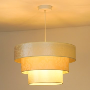 Lustră pe cablu Duolla LUNETA 1xE27/40W/230V d. 45 cm crem