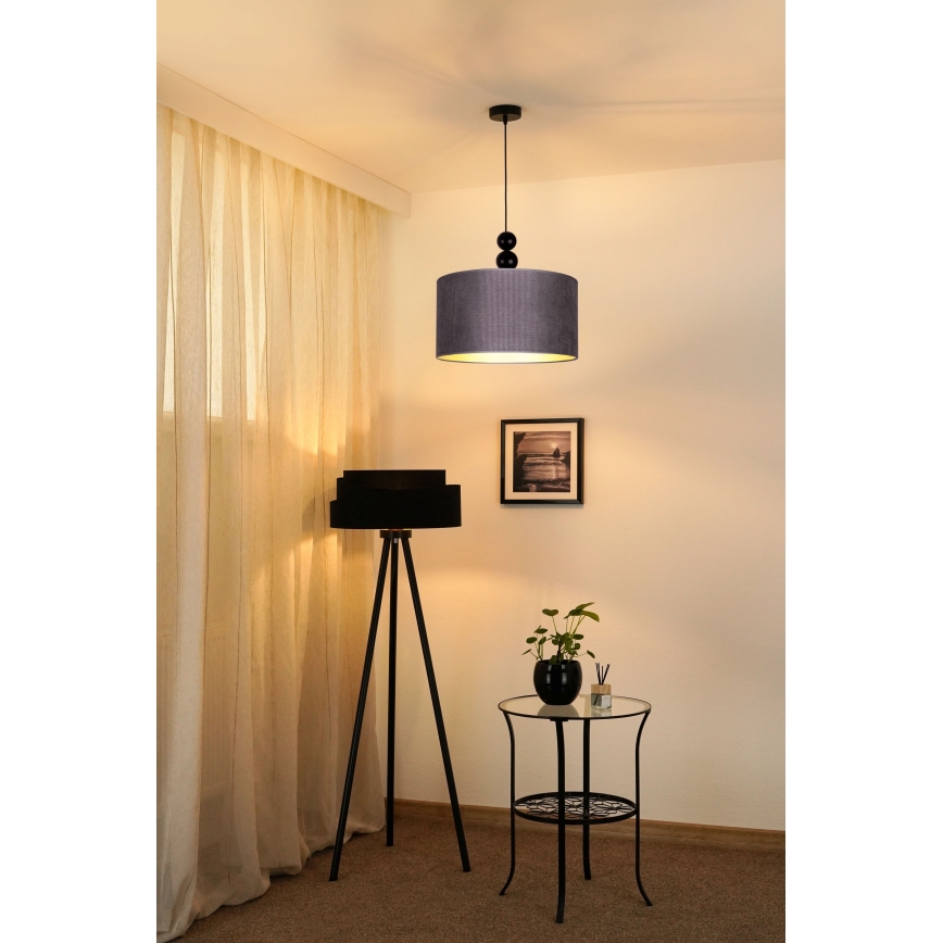Lustră pe cablu Duolla LYON 1xE27/15W/230V d. 40 cm gri