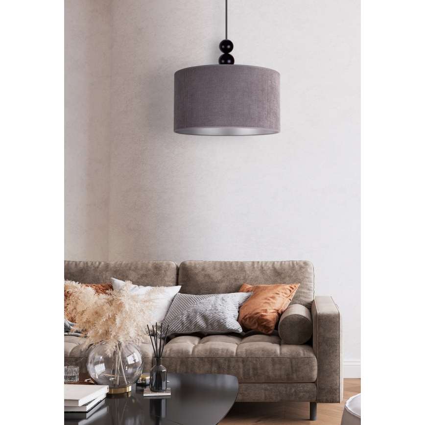 Lustră pe cablu Duolla LYON 1xE27/15W/230V d. 40 cm gri