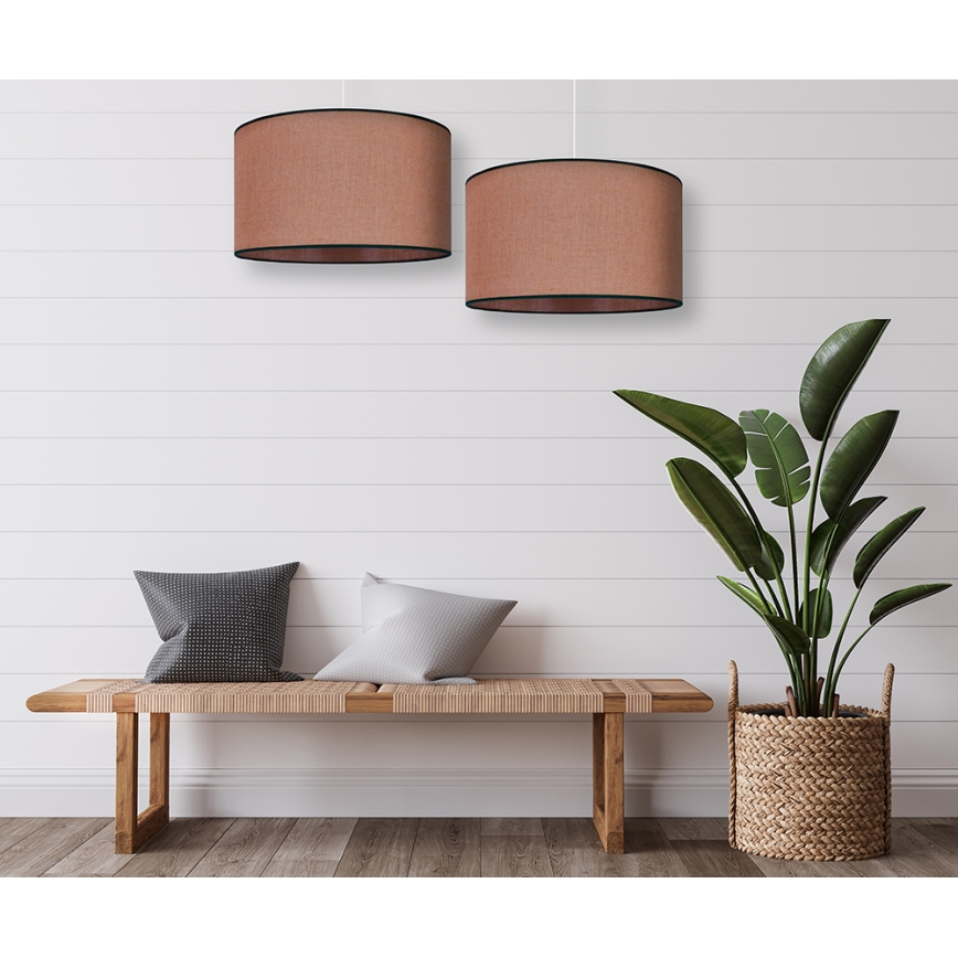 Lustră pe cablu Duolla ROLLER 1xE27/15W/230V d. 40 cm maro/negru