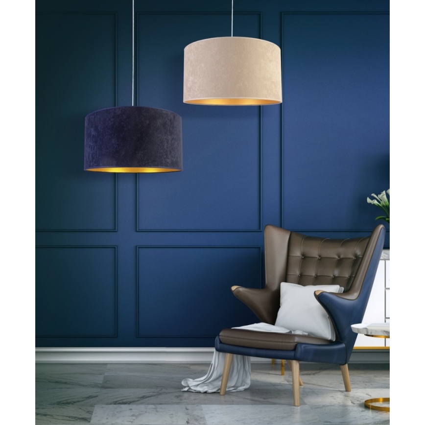 Lustră pe cablu Duolla ROLLER 1xE27/40W/230V d. 40 cm albastru