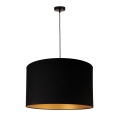 Lustră pe cablu Duolla ROLLER 1xE27/40W/230V d. 45 cm negru