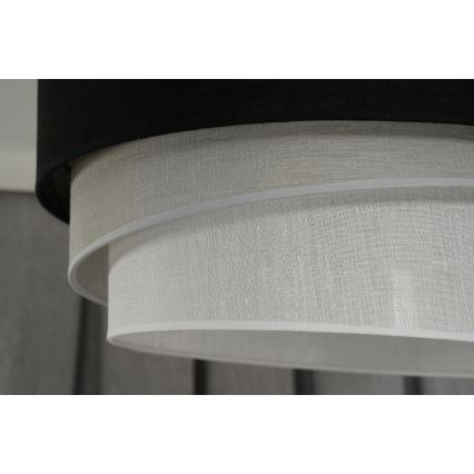 Lustră pe cablu Duolla TRIO 1xE27/15W/230V d. 45 cm negru/gri/alb