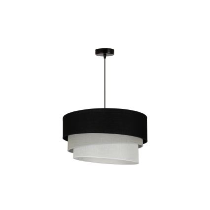 Lustră pe cablu Duolla TRIO 1xE27/15W/230V d. 45 cm negru/gri/alb