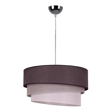 Lustră pe cablu Duolla TRIO 1xE27/40W/230V d. 45 cm antracit/gri/alb
