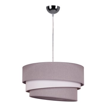 Lustră pe cablu Duolla TRIO 1xE27/40W/230V d. 45 cm gri/alb