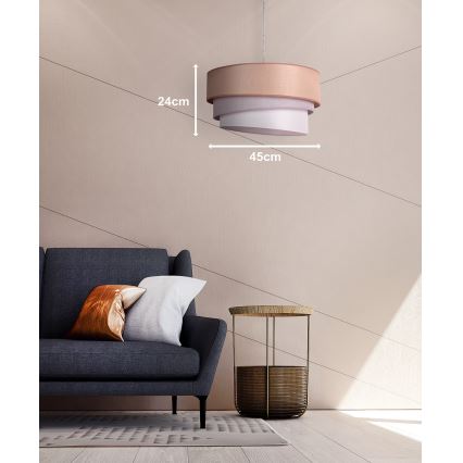 Lustră pe cablu Duolla TRIO 1xE27/40W/230V d. 45 cm maro/gri/argintiu