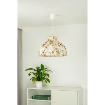 Lustră pe cablu Duolla VIOLIN 1xE27/40W/230V d. 38 cm trandafiriu