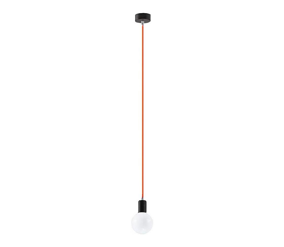 Lustră pe cablu EDISON 1xE27/60W/230V portocaliu