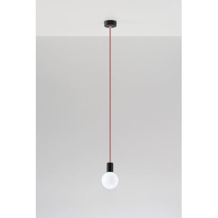 Sollux SL.0158 - Lustră pe cablu EDISON 1xE27/60W/230V negru, roșu