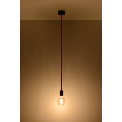 Sollux SL.0158 - Lustră pe cablu EDISON 1xE27/60W/230V negru, roșu