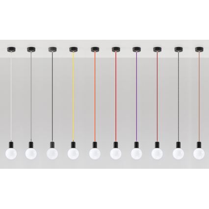 Sollux SL.0158 - Lustră pe cablu EDISON 1xE27/60W/230V negru, roșu
