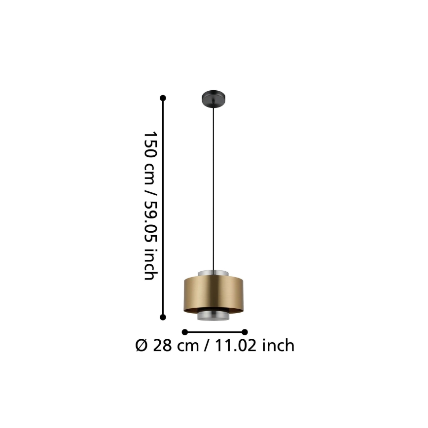 Lustră pe cablu Eglo 1xE27/40W/230V auriu