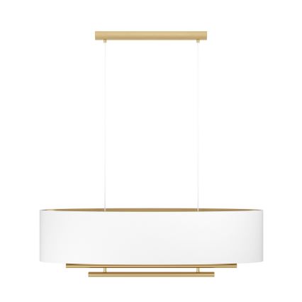 Lustră pe cablu Eglo 4xE27/40W/230V alb/auriu