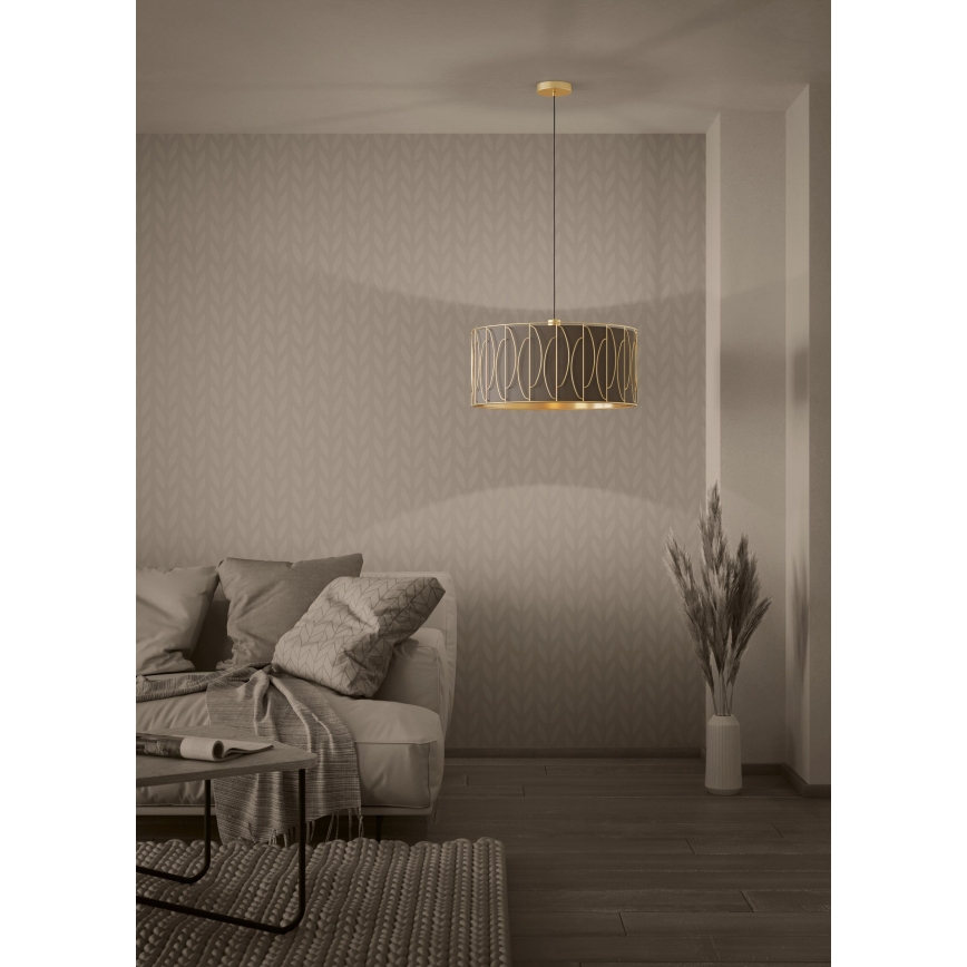 Lustră pe cablu Eglo 1xE27/40W/230V auriu/maro