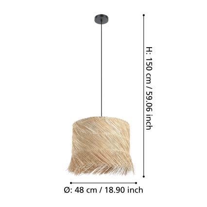 Lustră pe cablu Eglo 1xE27/40W/230V maro