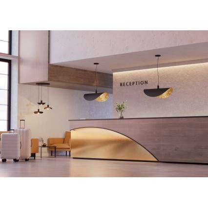 Lustră pe cablu Eglo 1xE27/40W/230V 80 cm negru/auriu