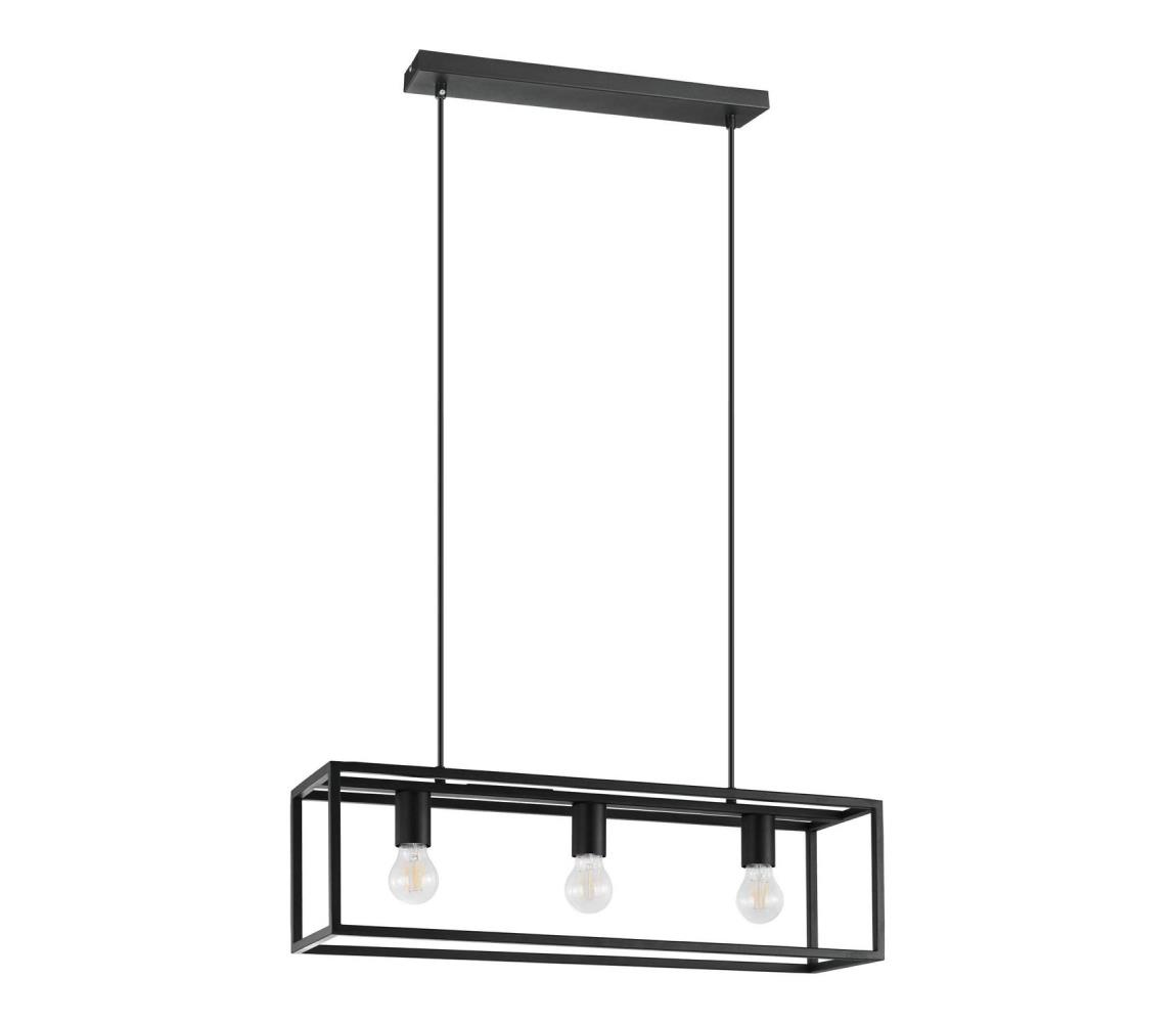 Lustră pe cablu Eglo 43032 ELDRICK 3xE27/40W/230V negru