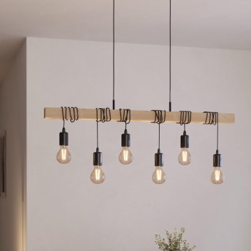 Lustră pe cablu Eglo 55242 TOWNSHEND 6xE27/60W/230V