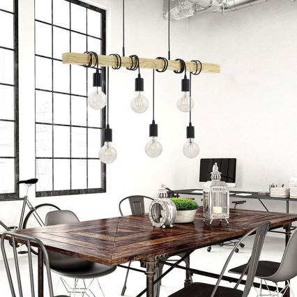 Lustră pe cablu Eglo 55242 TOWNSHEND 6xE27/60W/230V