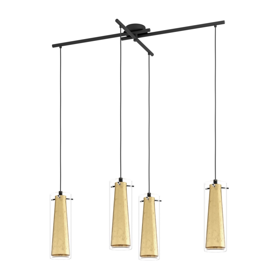 Lustră pe cablu Eglo 79344 PINTO GOLD 4xE27/40W/230V auriu