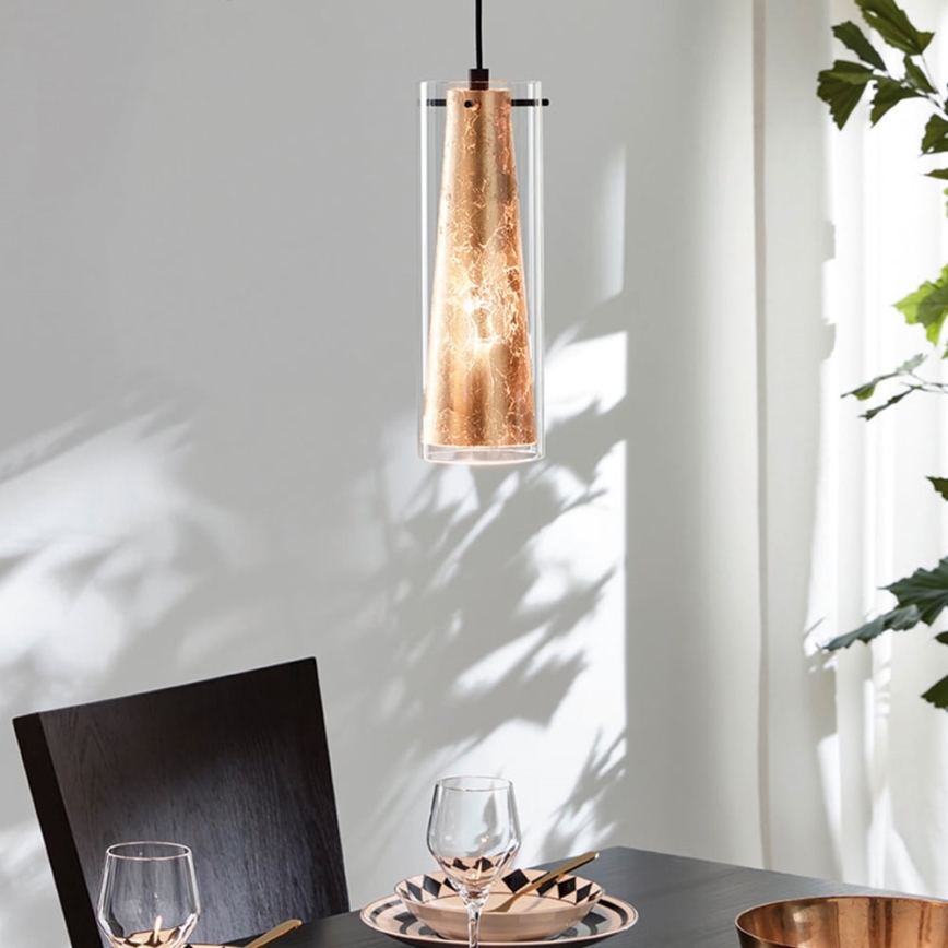 Lustră pe cablu Eglo 79344 PINTO GOLD 4xE27/40W/230V auriu