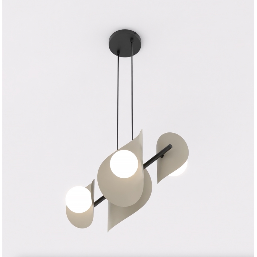 Lustră pe cablu ELEMENTI 4xG9/8W/230V bej