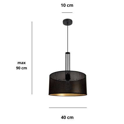 Lustră pe cablu ELIS 1xE27/60W/230V d. 40 cm