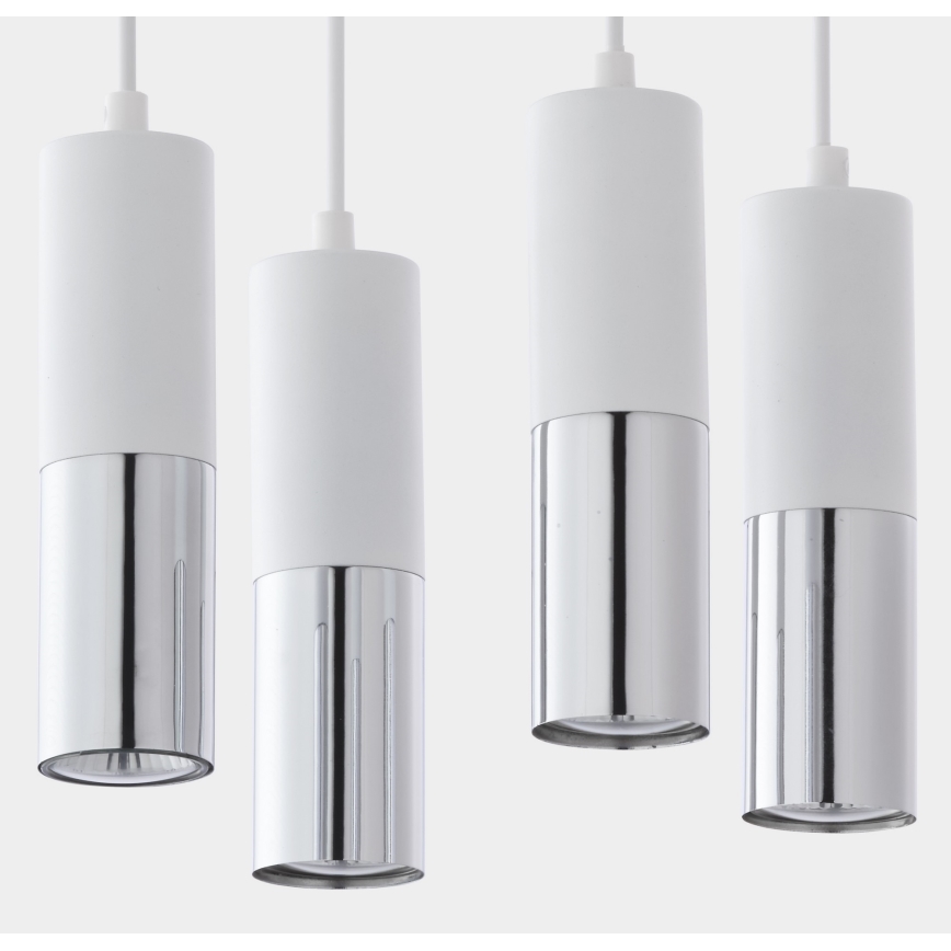 Lustră pe cablu ELIT 4xGU10/10W/230V albă