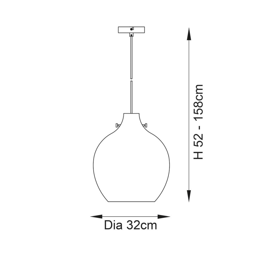 Lustră pe cablu Endon 96442 PANTHER 1xE27/10W/230V crom lucios/fumuriu