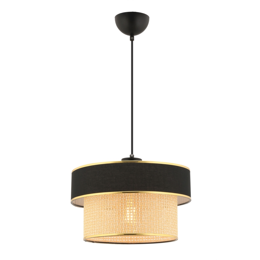 Lustră pe cablu ERO 1xE27/60W/230V negru/bej