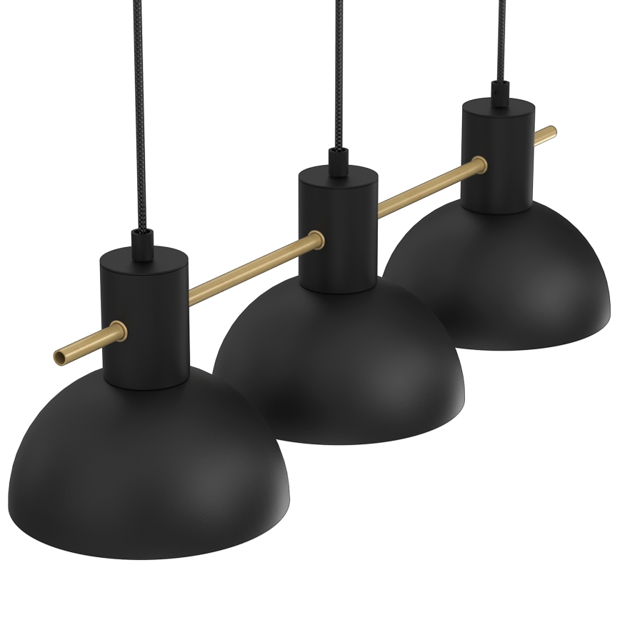 Lustră pe cablu ESTATE MINI 3xE27/15W/230V negru