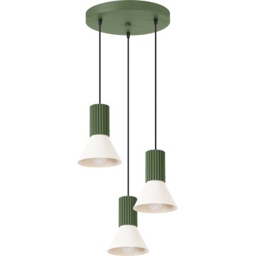 Lustră pe cablu ESTRIA 3xE14/10W/230V, diam. 30 cm, verde