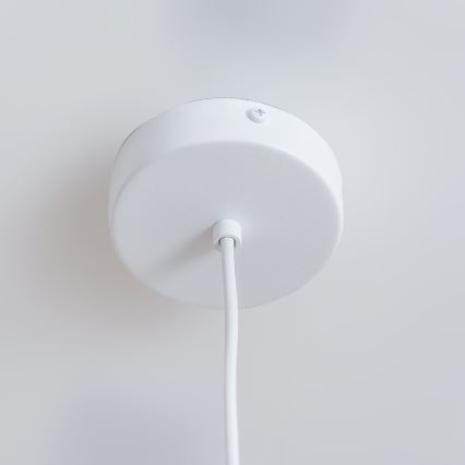 Lustră pe cablu ETNA II 1xE27/15W/230V diam. 18,5 cm albă