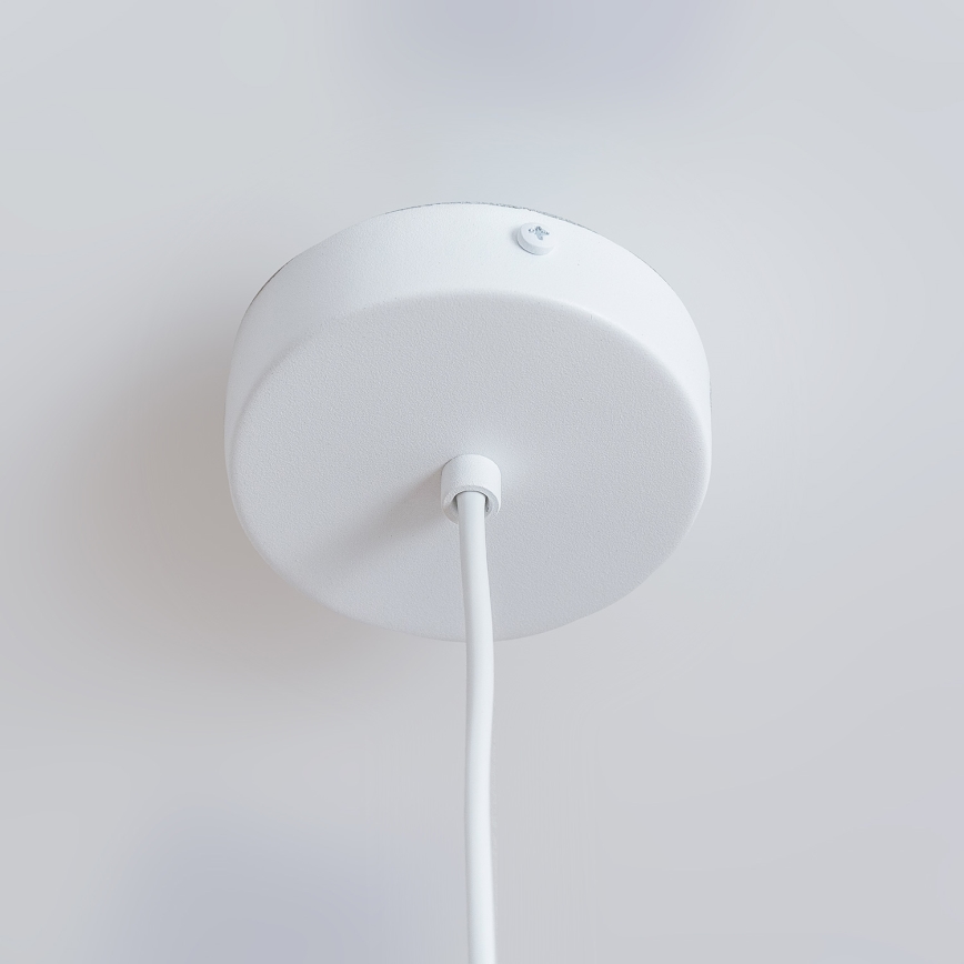 Lustră pe cablu ETNA II 1xE27/15W/230V diam. 18,5 cm albă