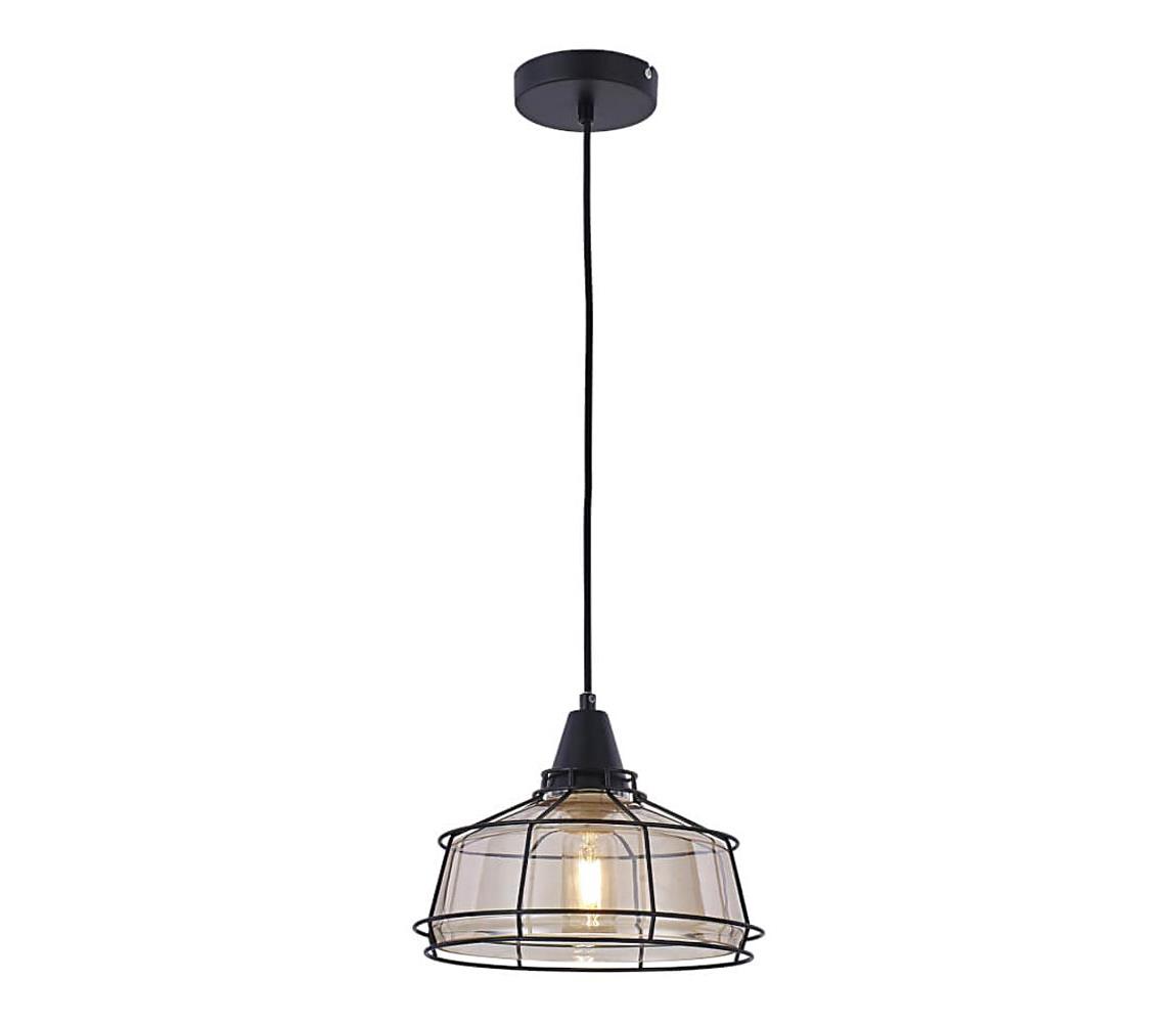 Lustră pe cablu FACTORY 1xE27/11W/230V bej/neagră 111008