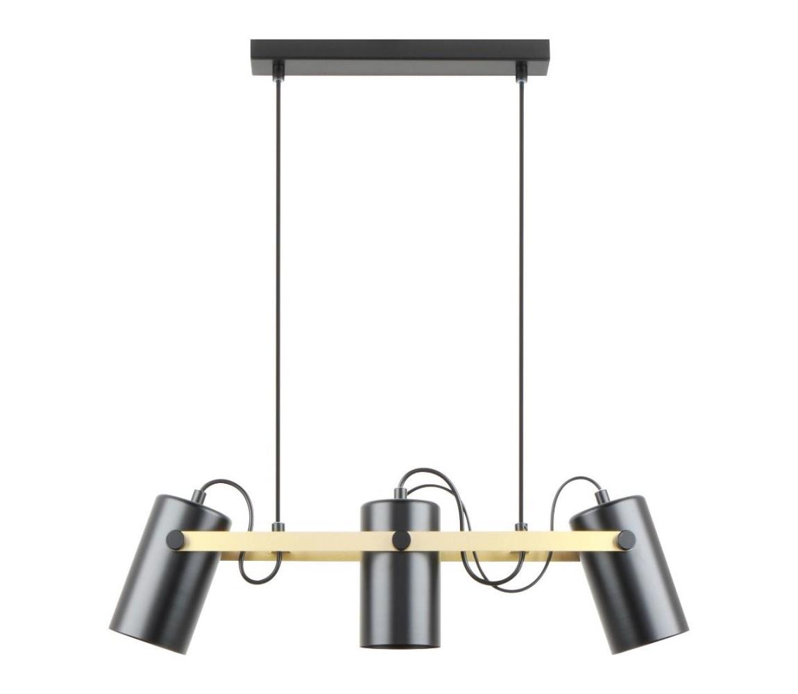Lustră pe cablu FATI 3xE27/40W/230V negru/bej Zuma Line A8162-3A