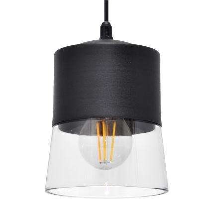 Lustră pe cablu FERGIE 1xE27/15W/230V neagră