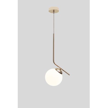 Lustră pe cablu FIRA 1xE27/60W/230V auriu