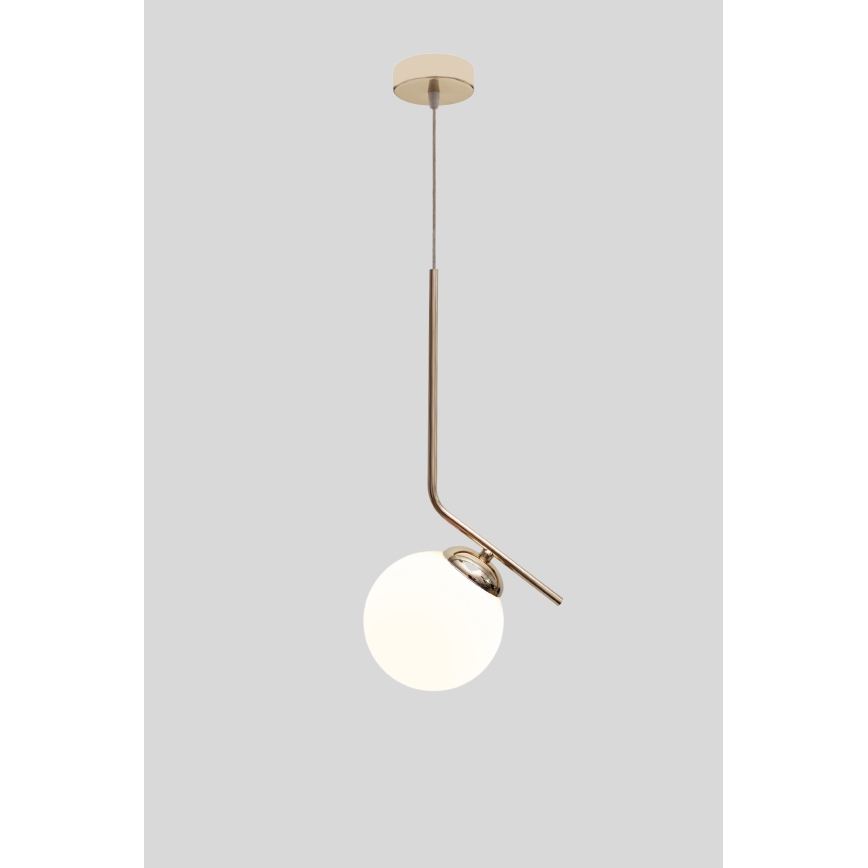 Lustră pe cablu FIRA 1xE27/60W/230V auriu