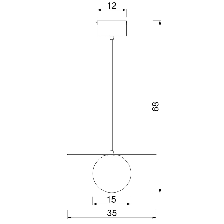 Lustră pe cablu FLAT 1xE27/15W/230V aurie