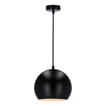 Lustră pe cablu FLEN 1xE27/40W/230V d. 20 cm neagră