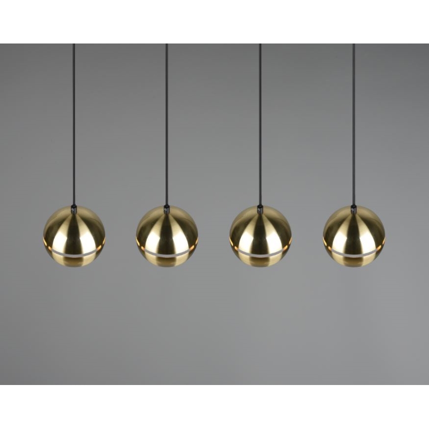 Lustră pe cablu FLETCHER 4xE14/40W/230V alamă Trio