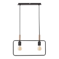 Lustră pe cablu FRAME 2xE27/60W/230V negru