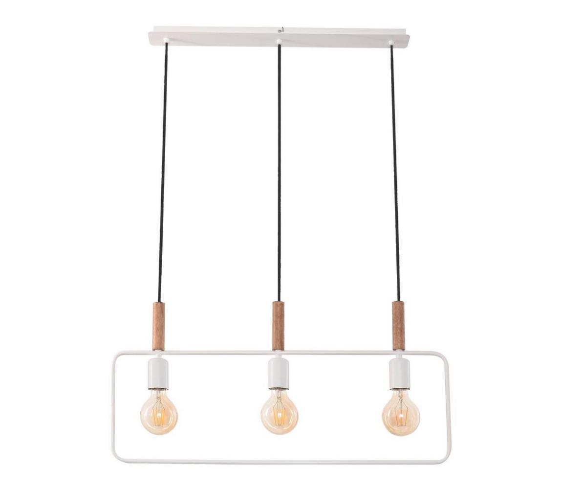 Lustră pe cablu FRAME 3xE27/60W/230V alb