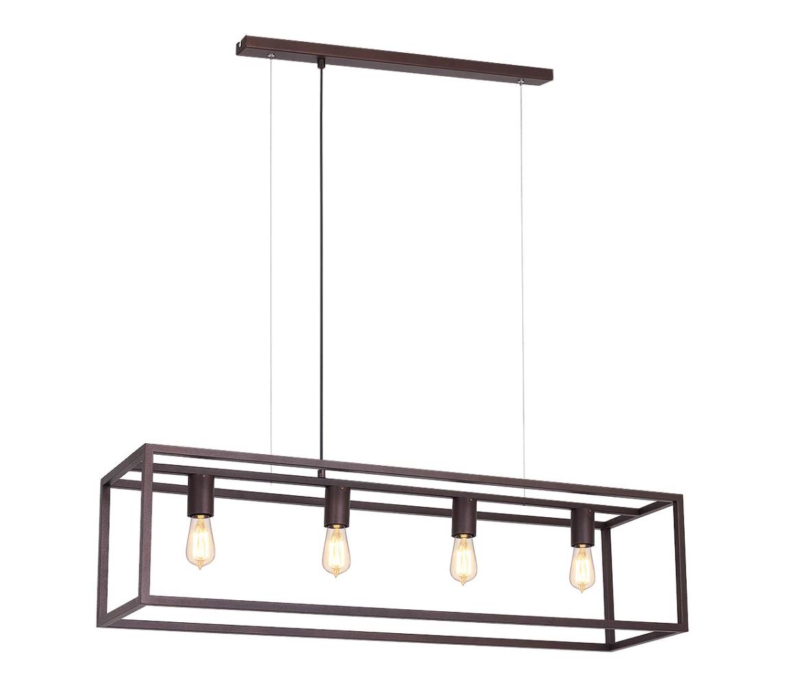Lustră pe cablu FRAME 4xE27/60W/230V cupru