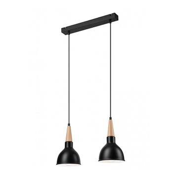 Lustră pe cablu FRANCESCA 2xE27/60W/230V negru